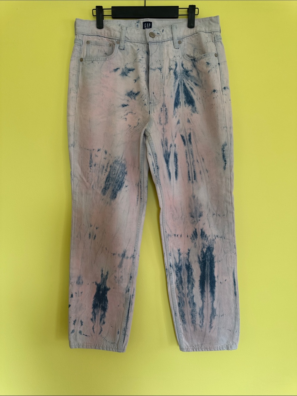 GAP Tie-Dye Ankle Jeans in Pink and Blue